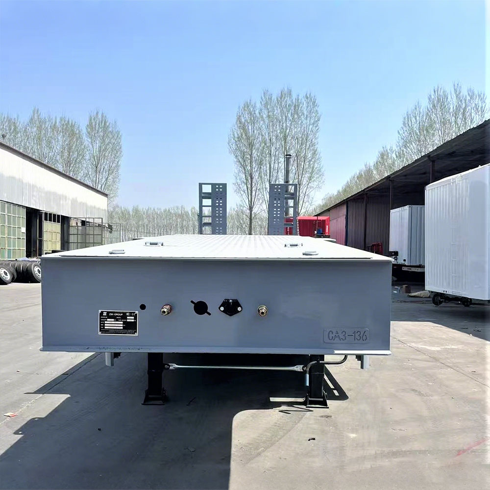 Semi-reboque de Plataforma Baixa de 4 Eixos e 100 Toneladas