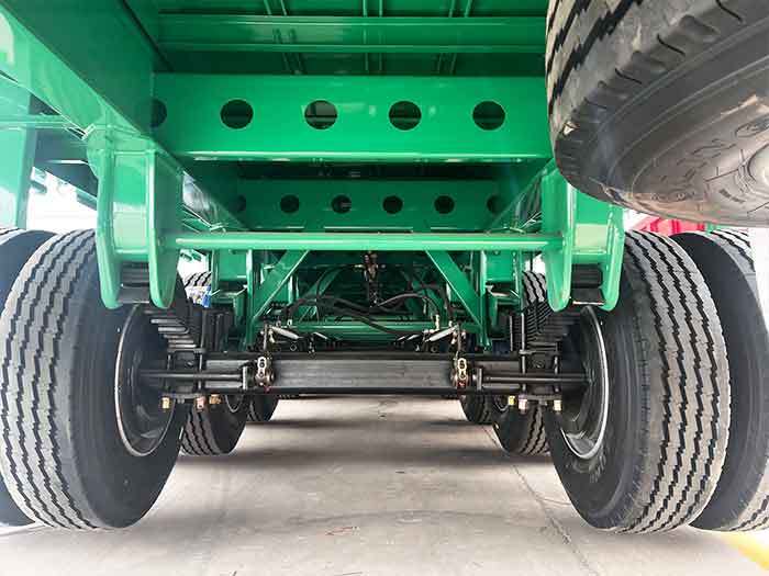 6 axle 100 ton fence semi trailer axle and suspension designed for stable heavy cargo transport