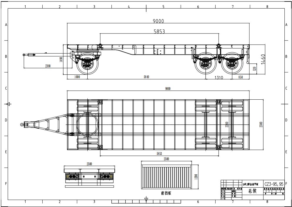 3 axle heavy duty drawbar dump trailer