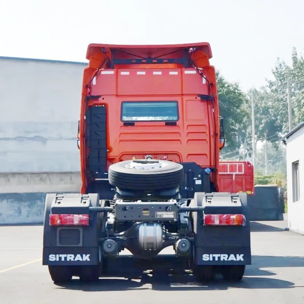 Sitrak G7 6×4 tractor truck head rear view showing cabin back structure and chassis connection area