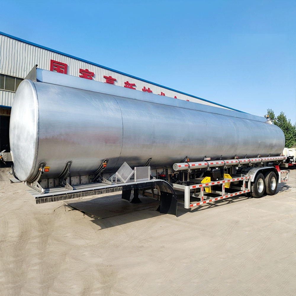 ZW Group 2 axle aluminum tanker trailer for diesel and petrol logistics ZW Group 2 axle aluminum tanker trailer for diesel and petrol logistics