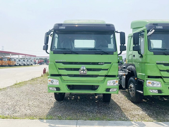 HOWO 430HP 6x4 Tractor Truck front view showing robust cabin and chassis