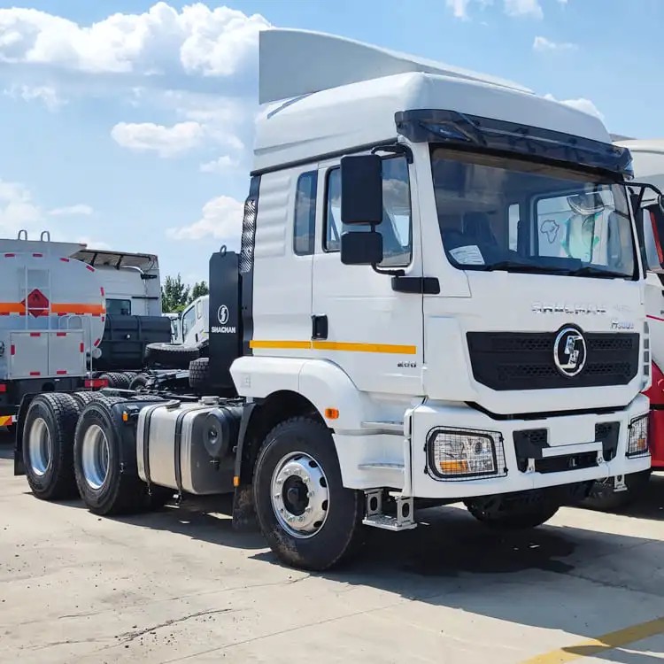 Shacman H3000 6x4 heavy duty tractor truck front three quarter view highlighting cab and chassis structure