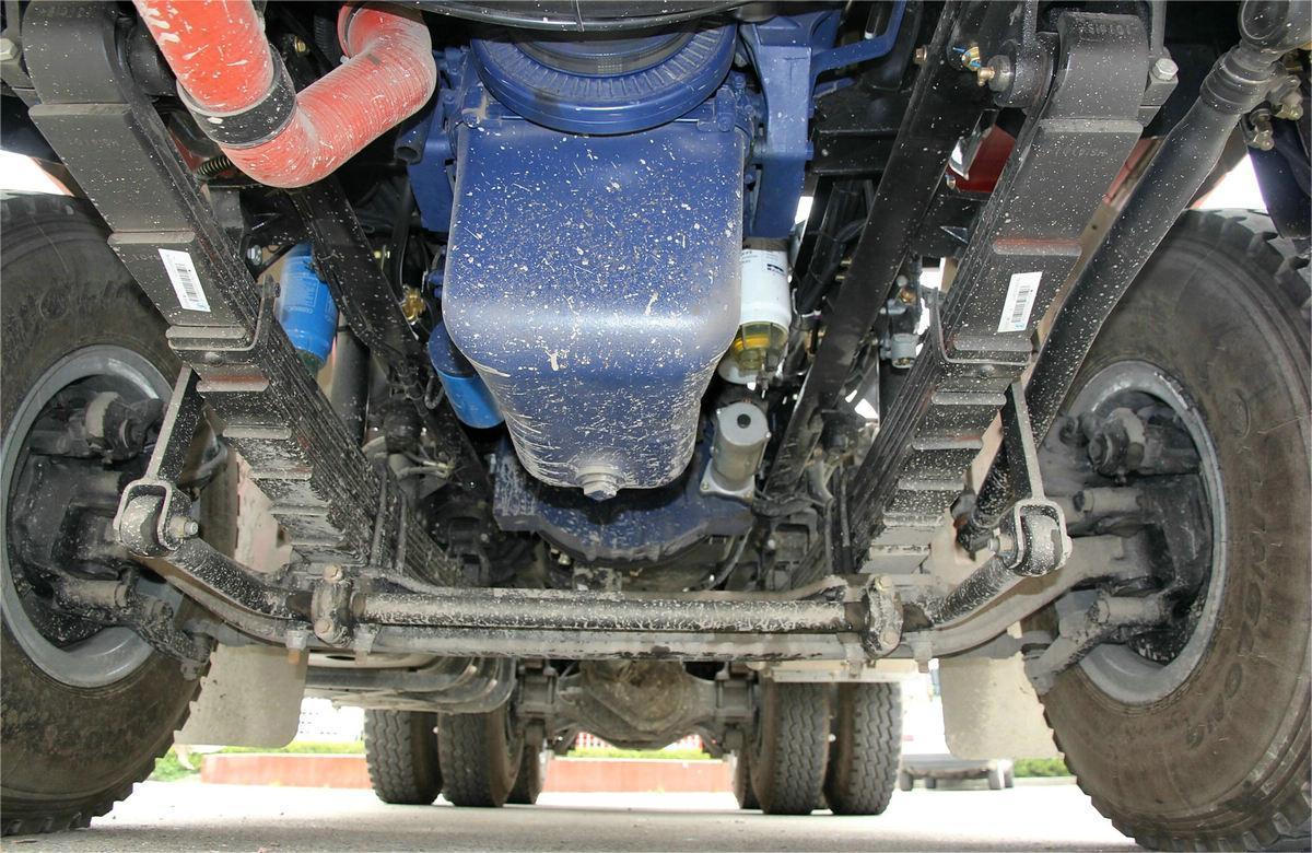 Shacman X3000 6x4 heavy duty tractor truck chassis showing reinforced frame and suspension system