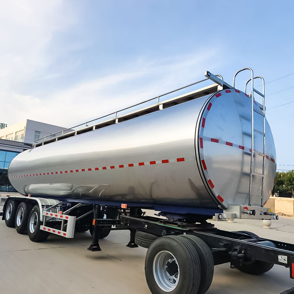 Cisterna para leche de acero inoxidable de 3 ejes