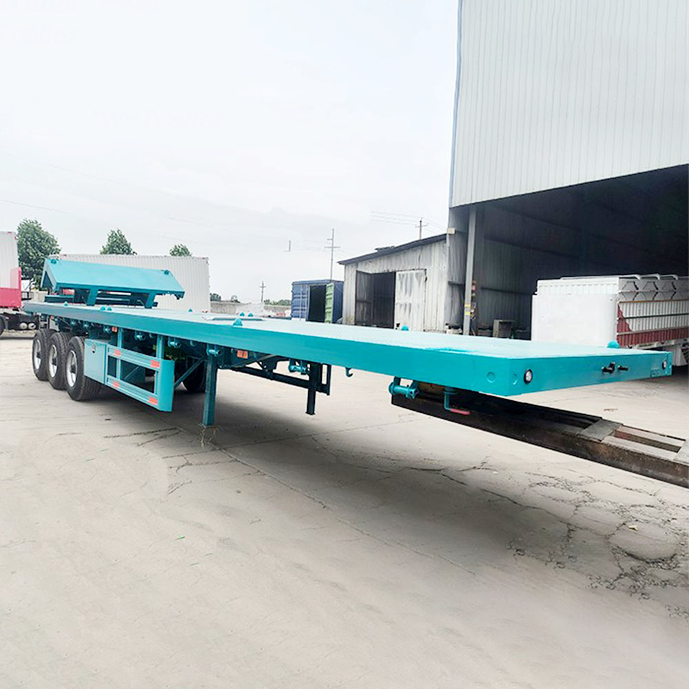Remolque de plataforma de 3 ejes de 40 pies para transporte de contenedores