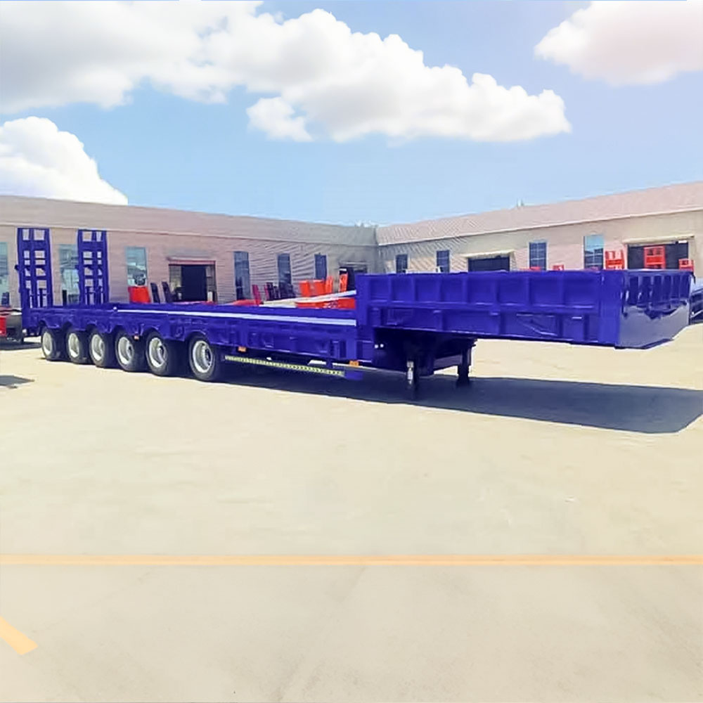 Semi remolque de plataforma baja de 6 ejes