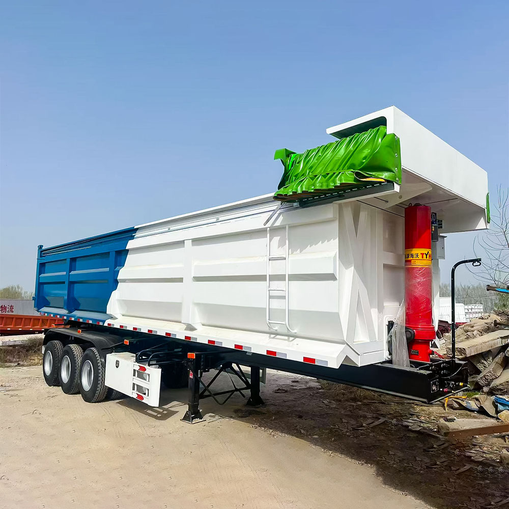 30CBM 3 Ejes Semi Remolque Volquete en U