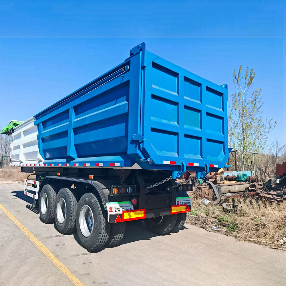 30CBM 3 Ejes Semi Remolque Volquete en U