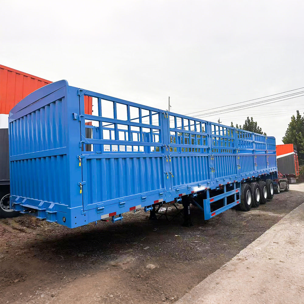 Remolque de Transporte de Carga a Granel con Valla de 4 Ejes