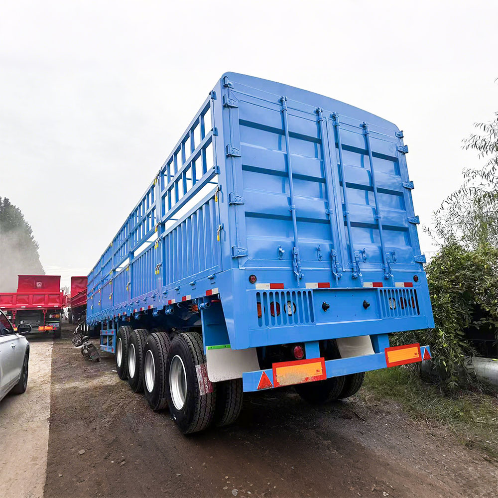 Remolque de Transporte de Carga a Granel con Valla de 4 Ejes