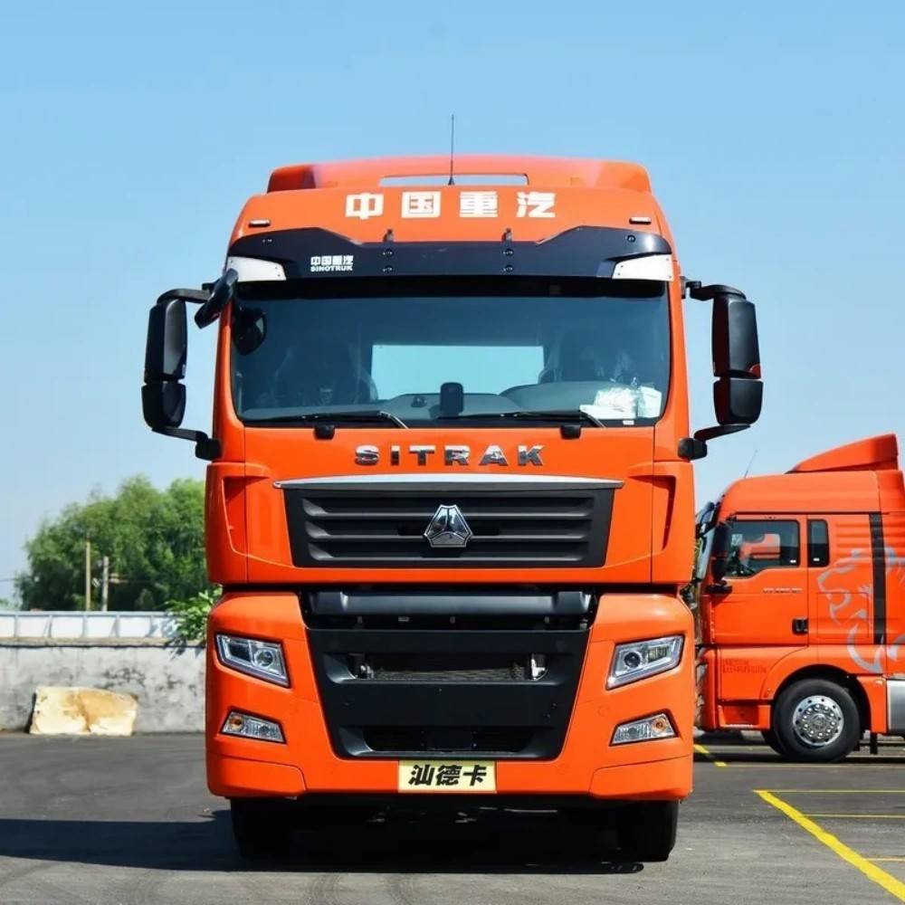 Sitrak G7 6×4 tractor truck head front view showing modern cabin design and aerodynamic front structure