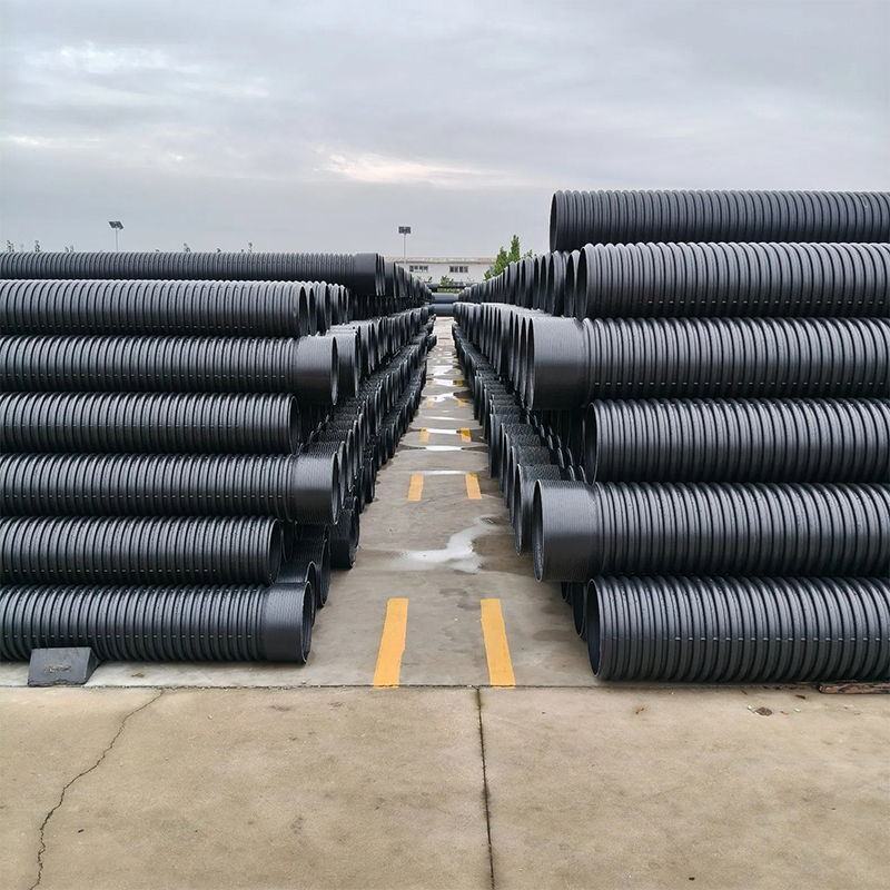 HDPE single-wall corrugated pipe