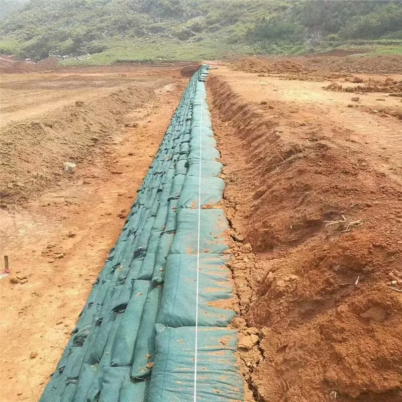 Geotextile woven retaining wall green eco-bag