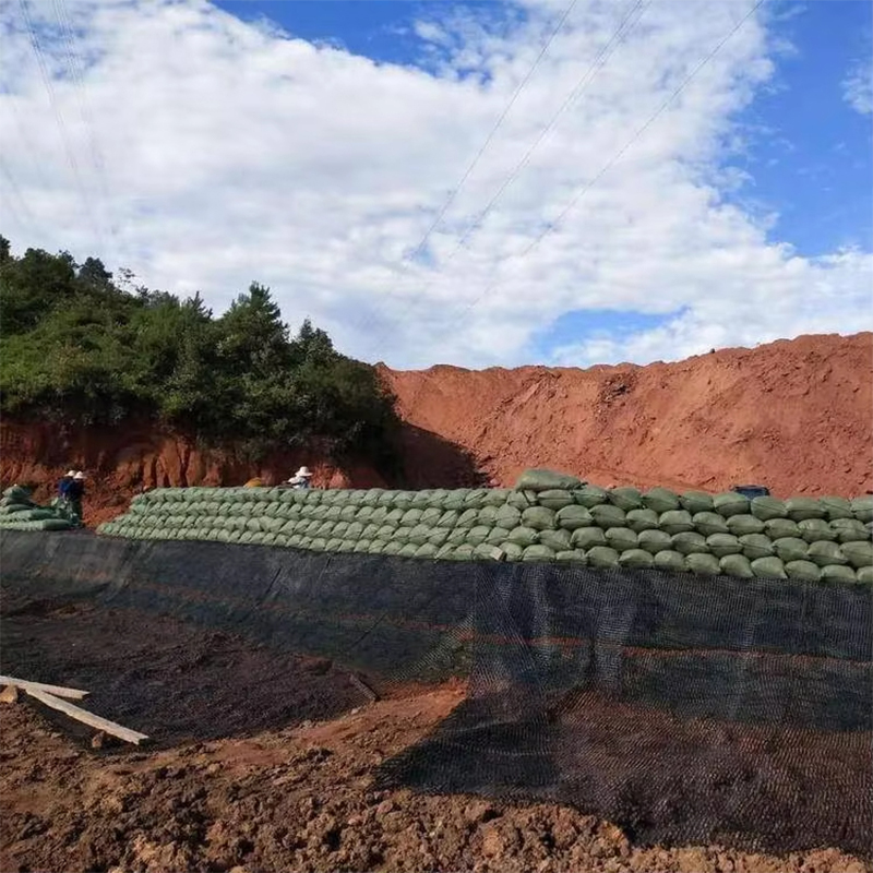 Ecological Geo Bags Woven Geotextile Sand Bag Retaining Wall