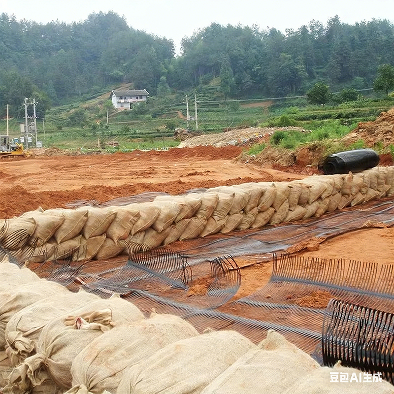 Unidirectional polyester geogrid