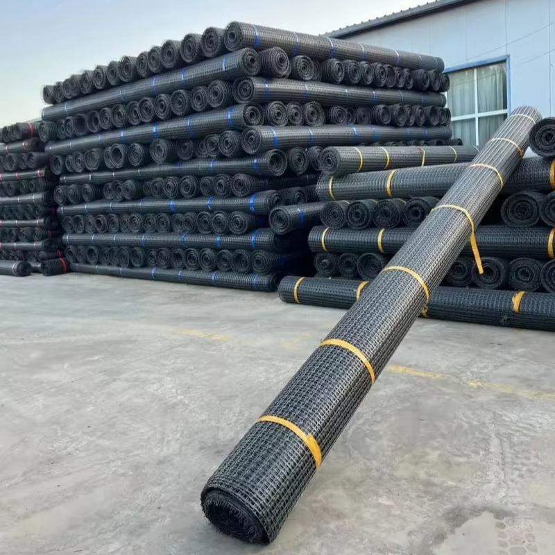 Plastic Polypropylene PP Biaxial Bx Geogrids Roll