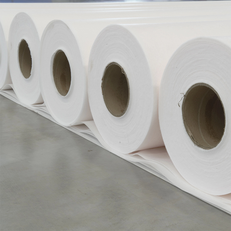 Short-fiber needle-punched nonwoven geotextile