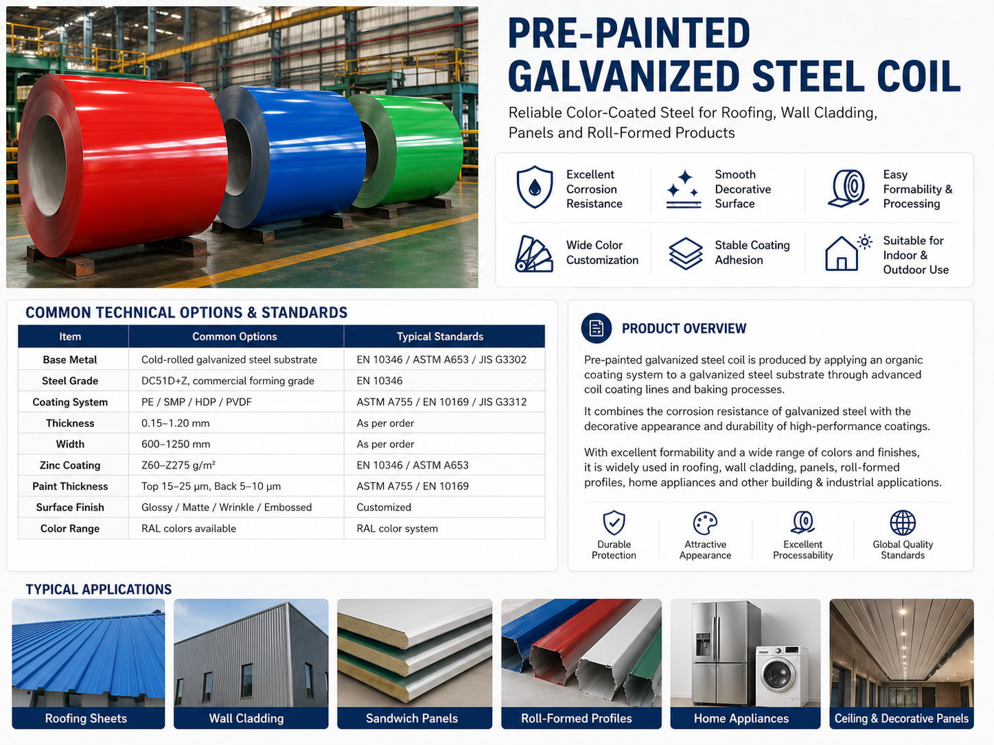 Pre-Painted Steel Coil / PPGI Coil