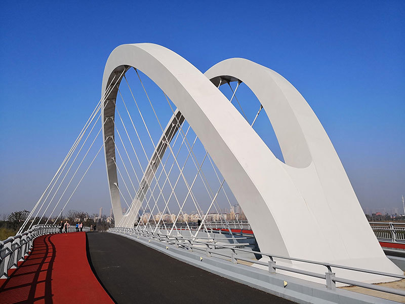 Steel structure landscape bridge