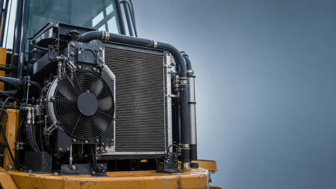 Excavator radiator overheating often starts with small signs Excavator radiator overheating often starts with small signs