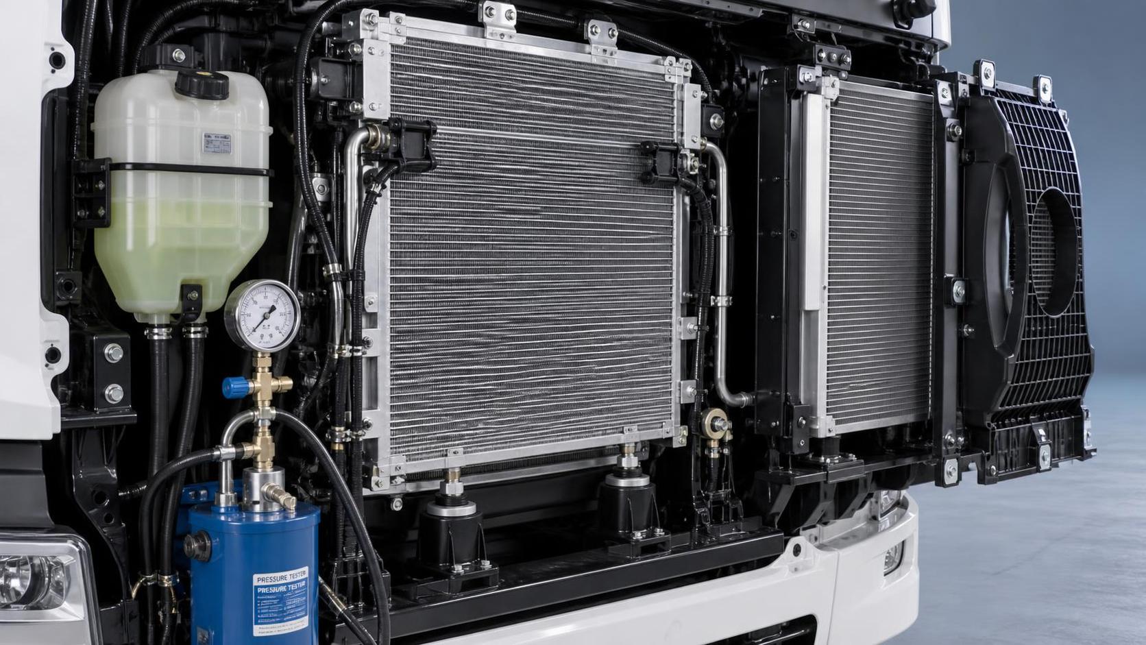 What causes a truck radiator to fail before its expected service life?