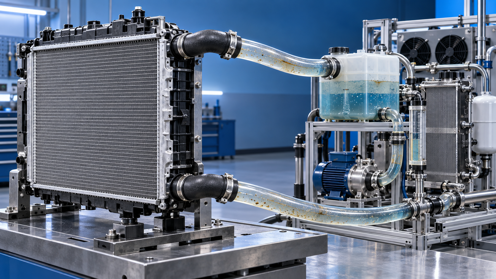 Coolant contamination can shorten Heavy duty truck radiator service life