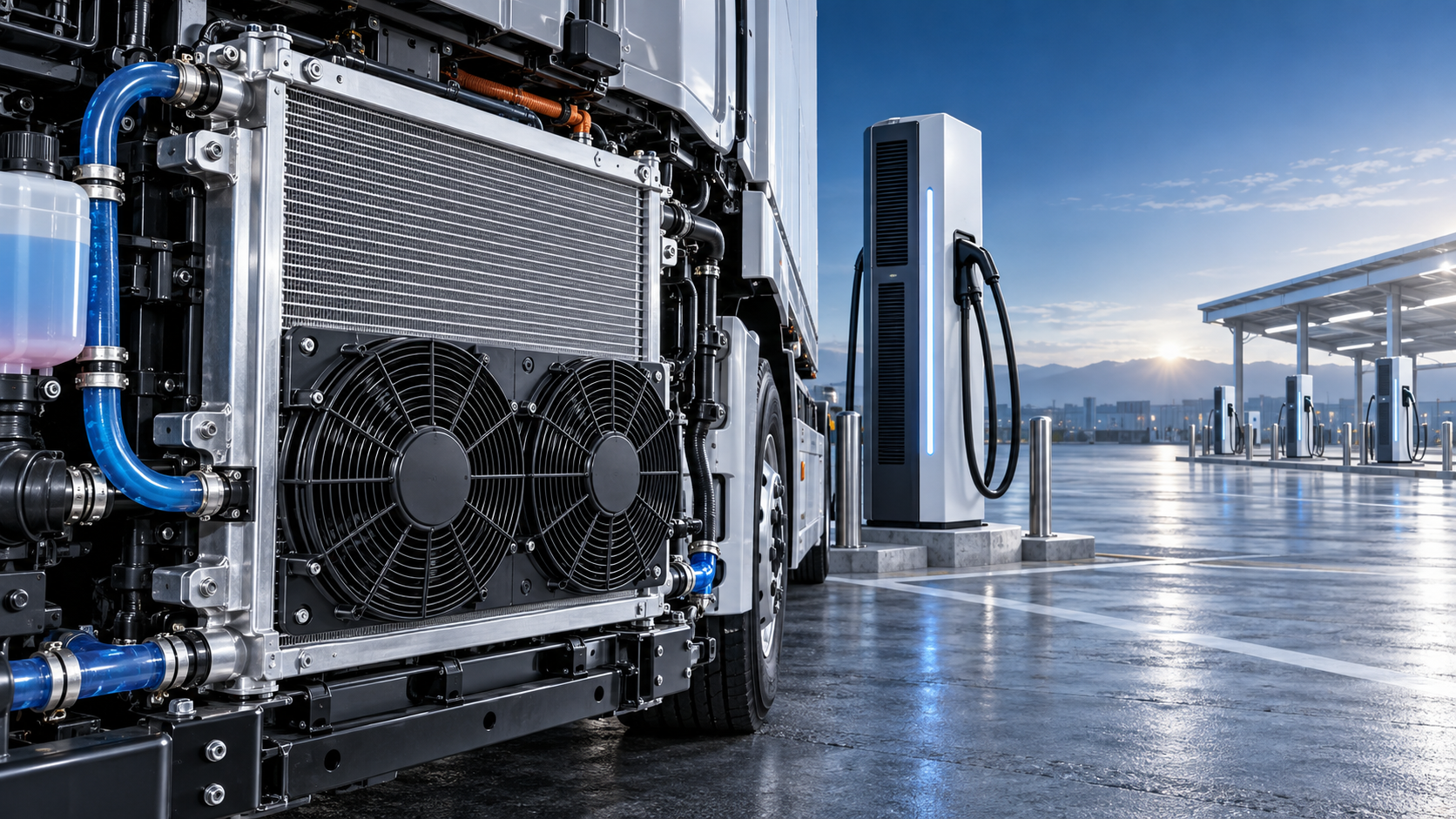New Energy Vehicle Radiator sizing for repeated DC fast charging