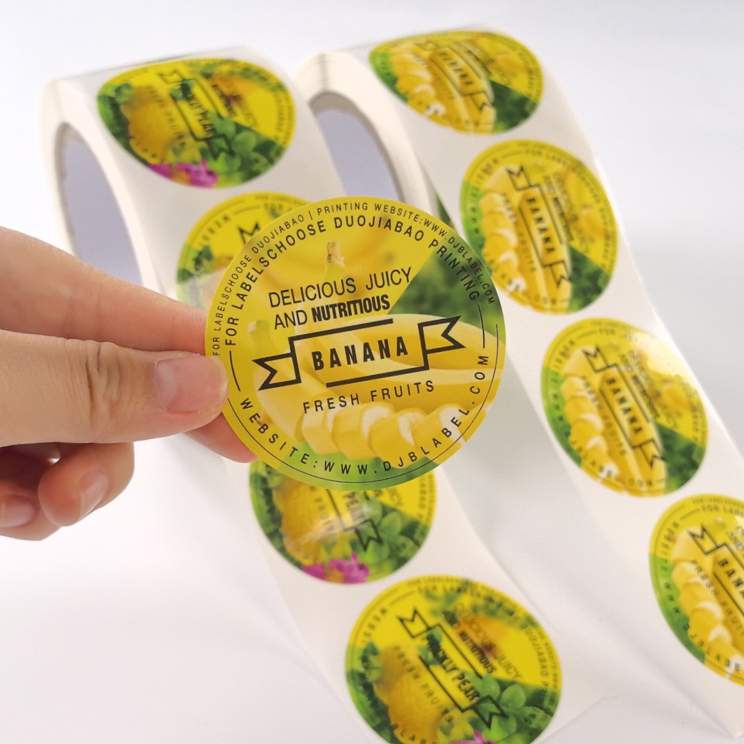 Custom logo printing high-quality adhesive beverage label stickers waterproof holographic anti-counterfeit paper material customization