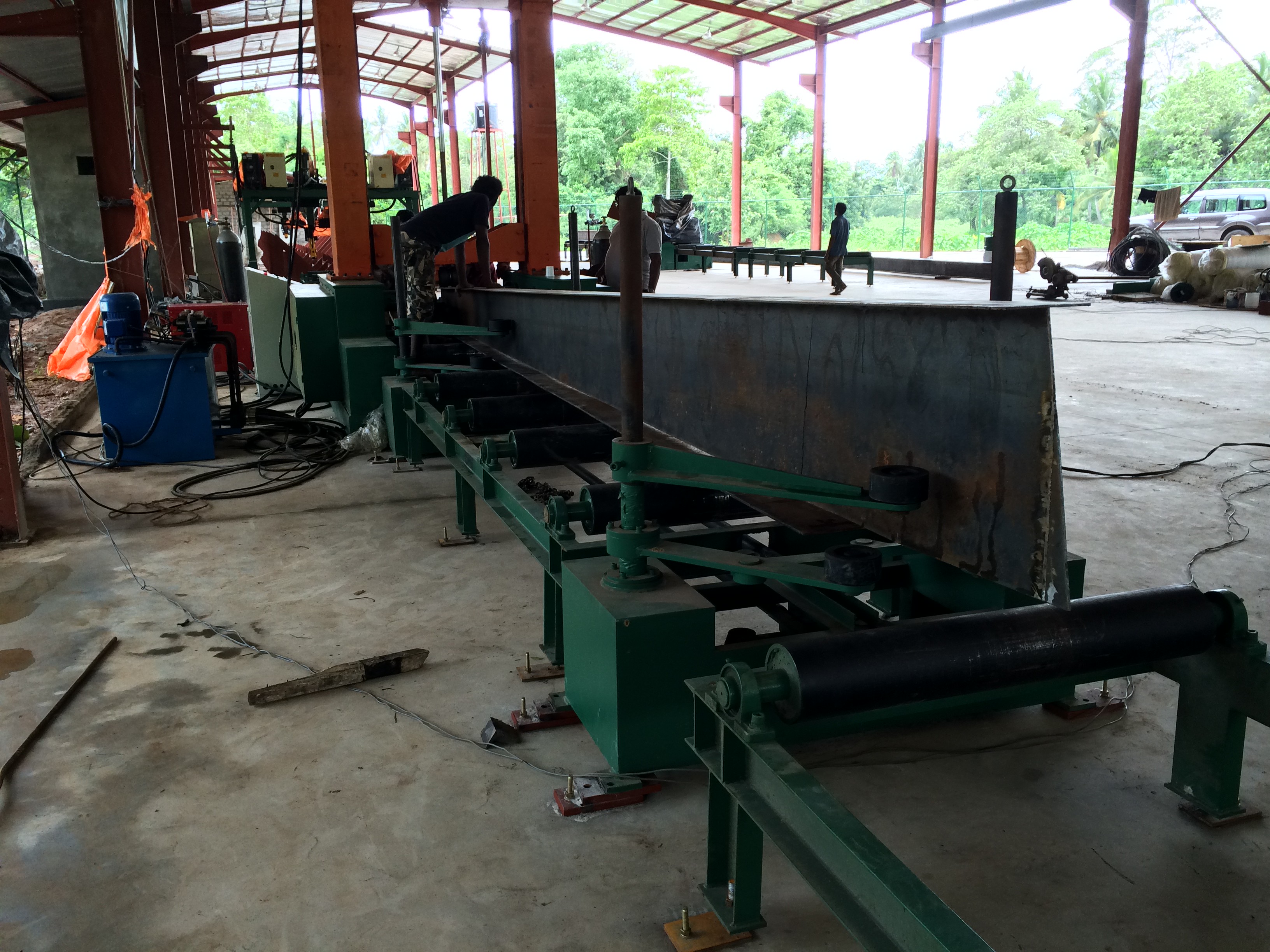 H beam assembly machine