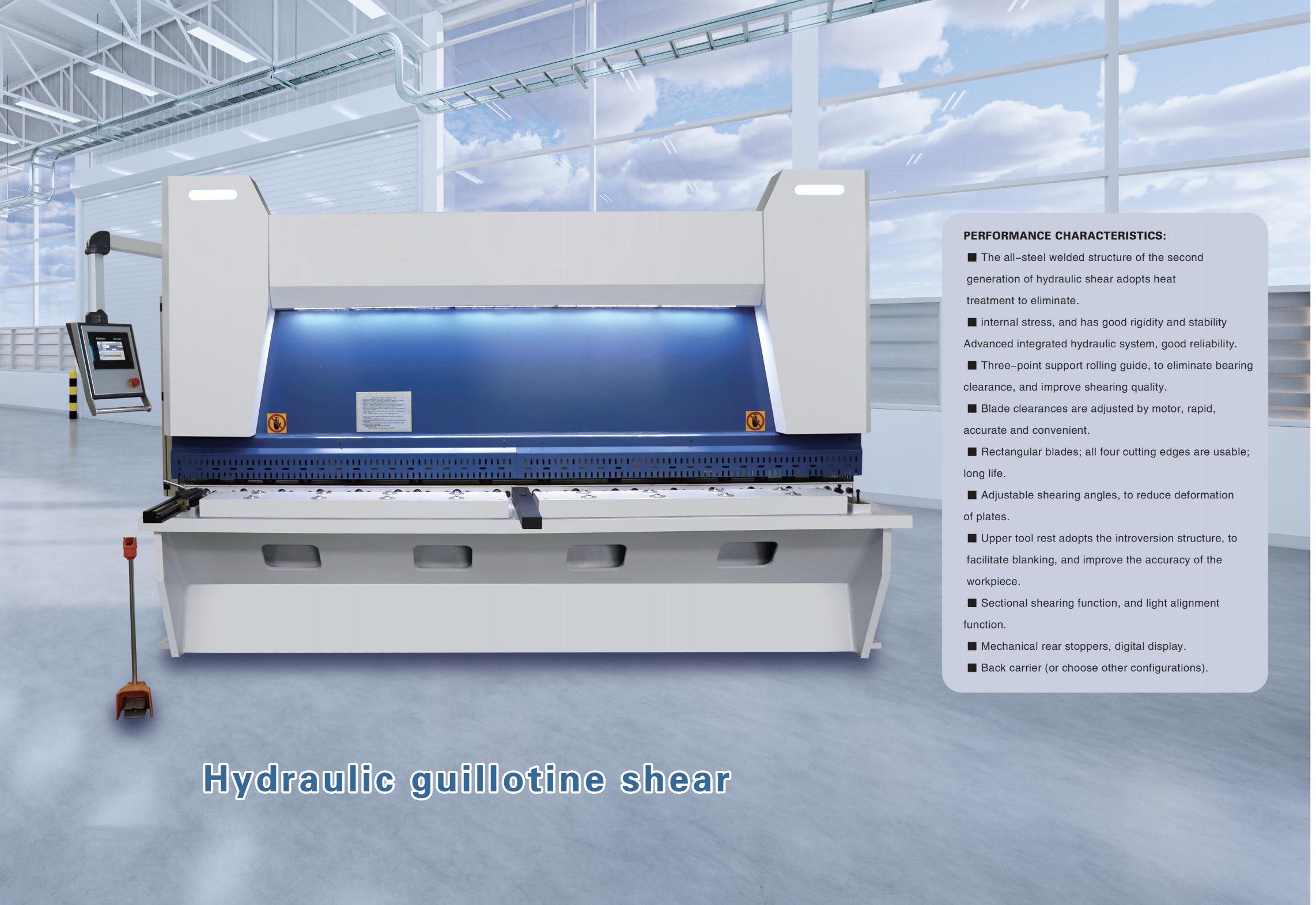 Hydraulic guillotine shear