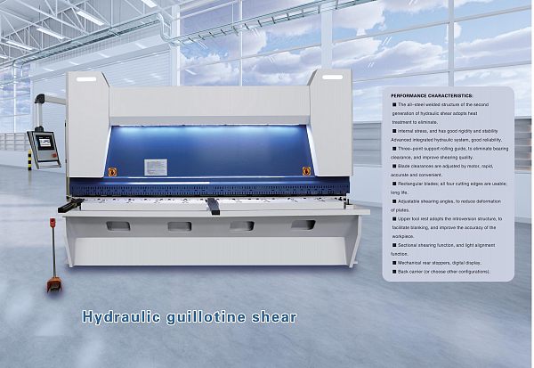 Hydraulic guillotine shear