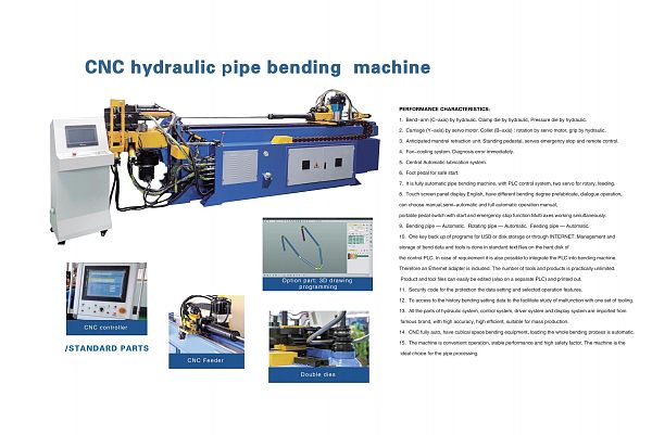 CNC hydraulic pipe bending machine