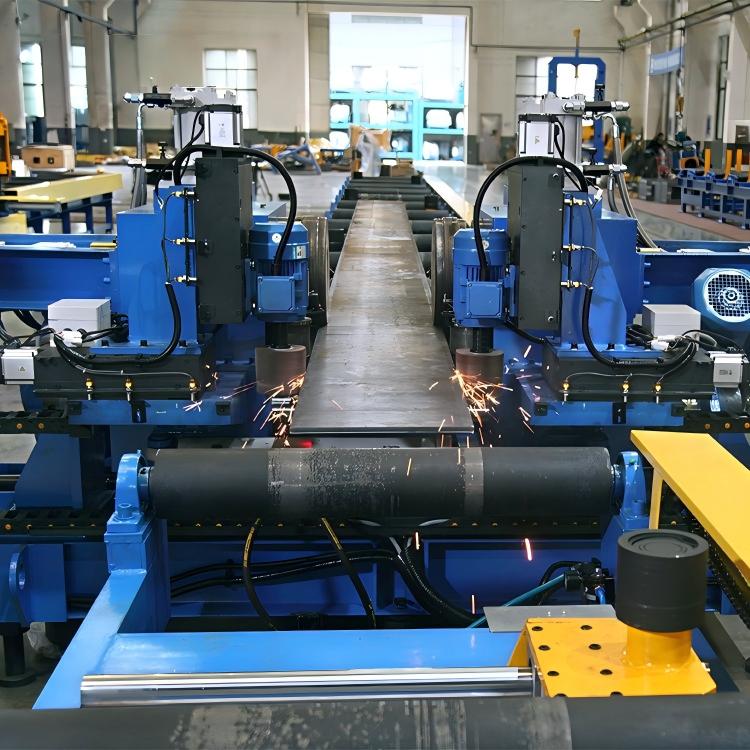 T beam flange chamfering machine