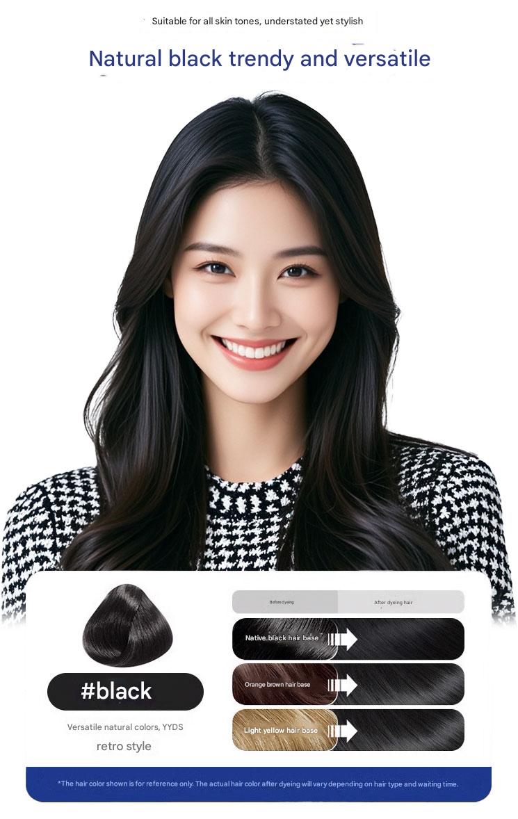 Sparkling Diamond Wenlaiying Single Agent Bubble Hair Dye (R1101 Black+R1102 Black Tea+R1103 Chestnut Brown)