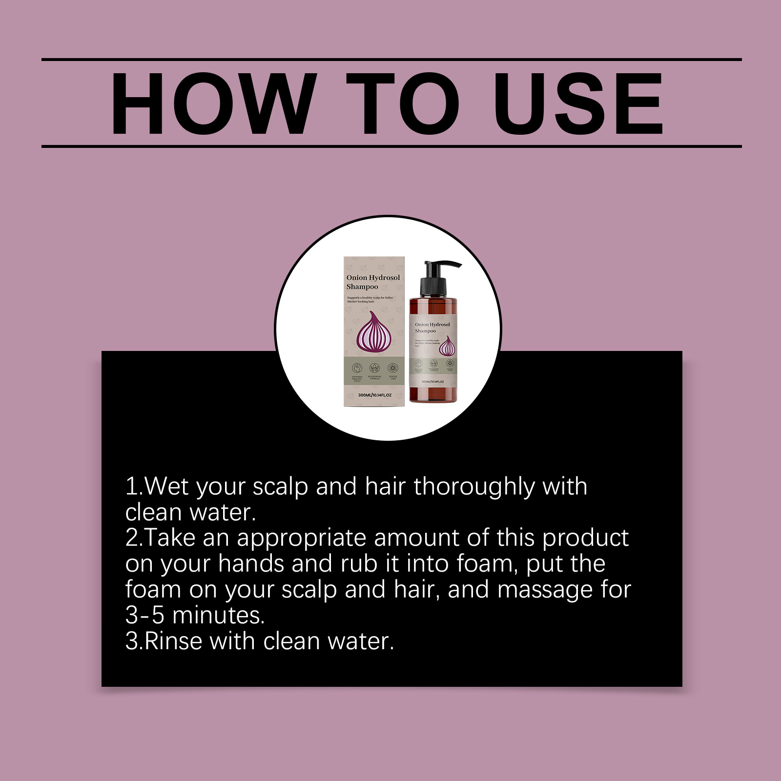 Onion Smooth Shampoo for Daily Gentle Cleaning, Smooth, Light, Refreshing, and Fluffy Hair Care Shampoo