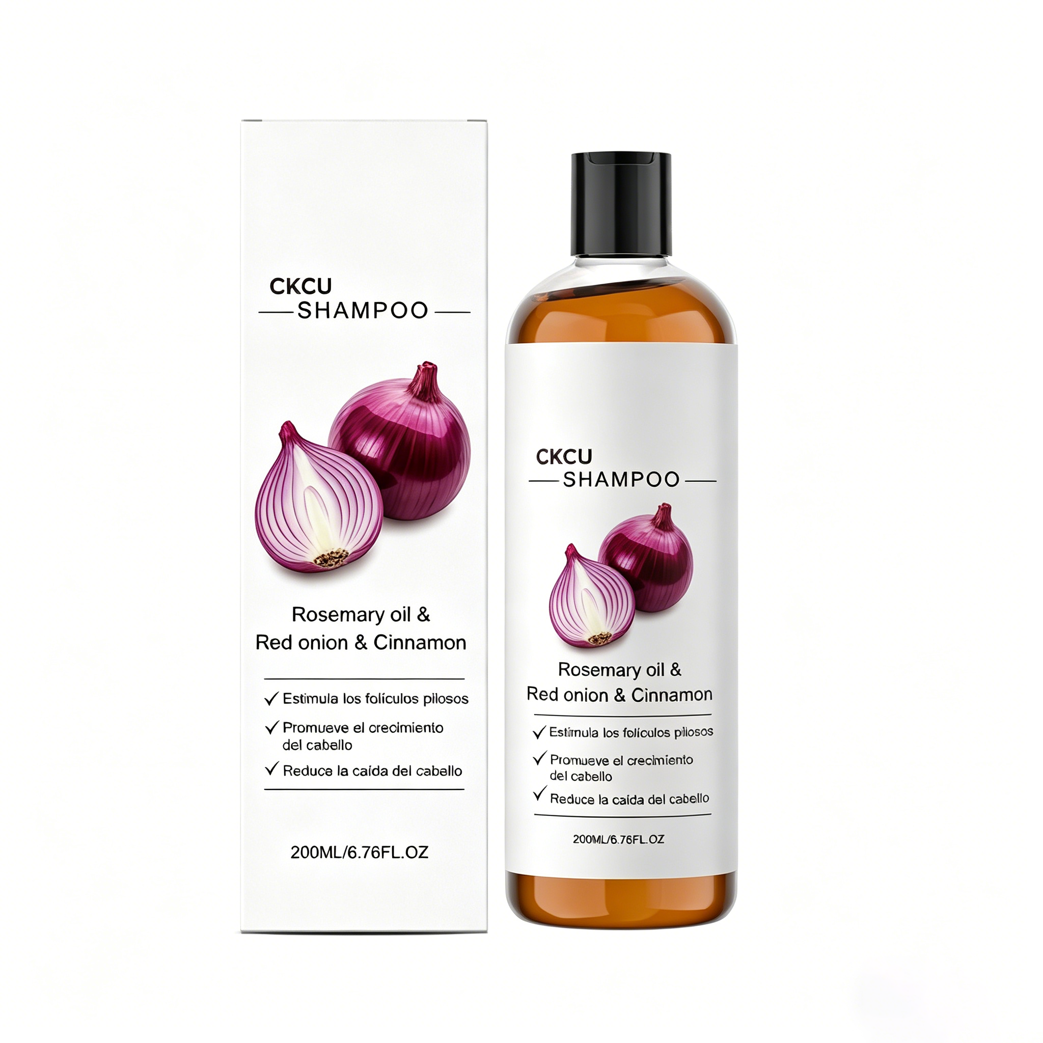 Red onion lightweight shampoo moisturizes and cleanses hair, making it refreshing, comfortable, gentle, and reducing greasiness. Fluffy shampoo