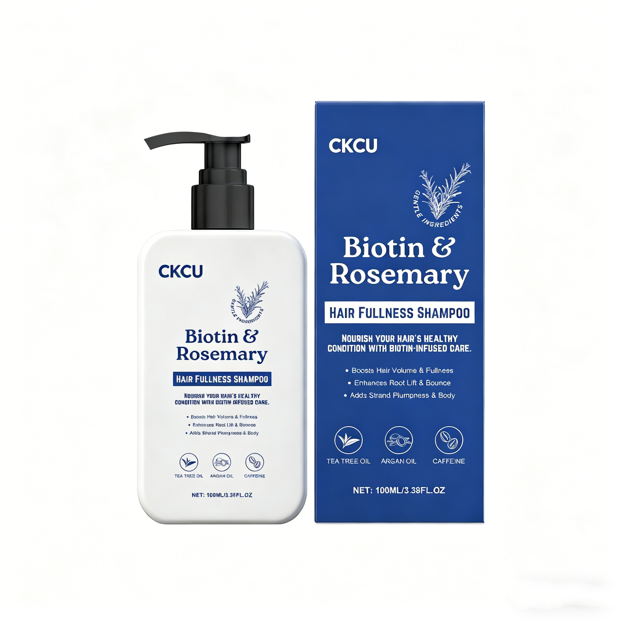 Rosemary biotin hair care shampoo gently cleanses the scalp, making it silky and revitalizing hair