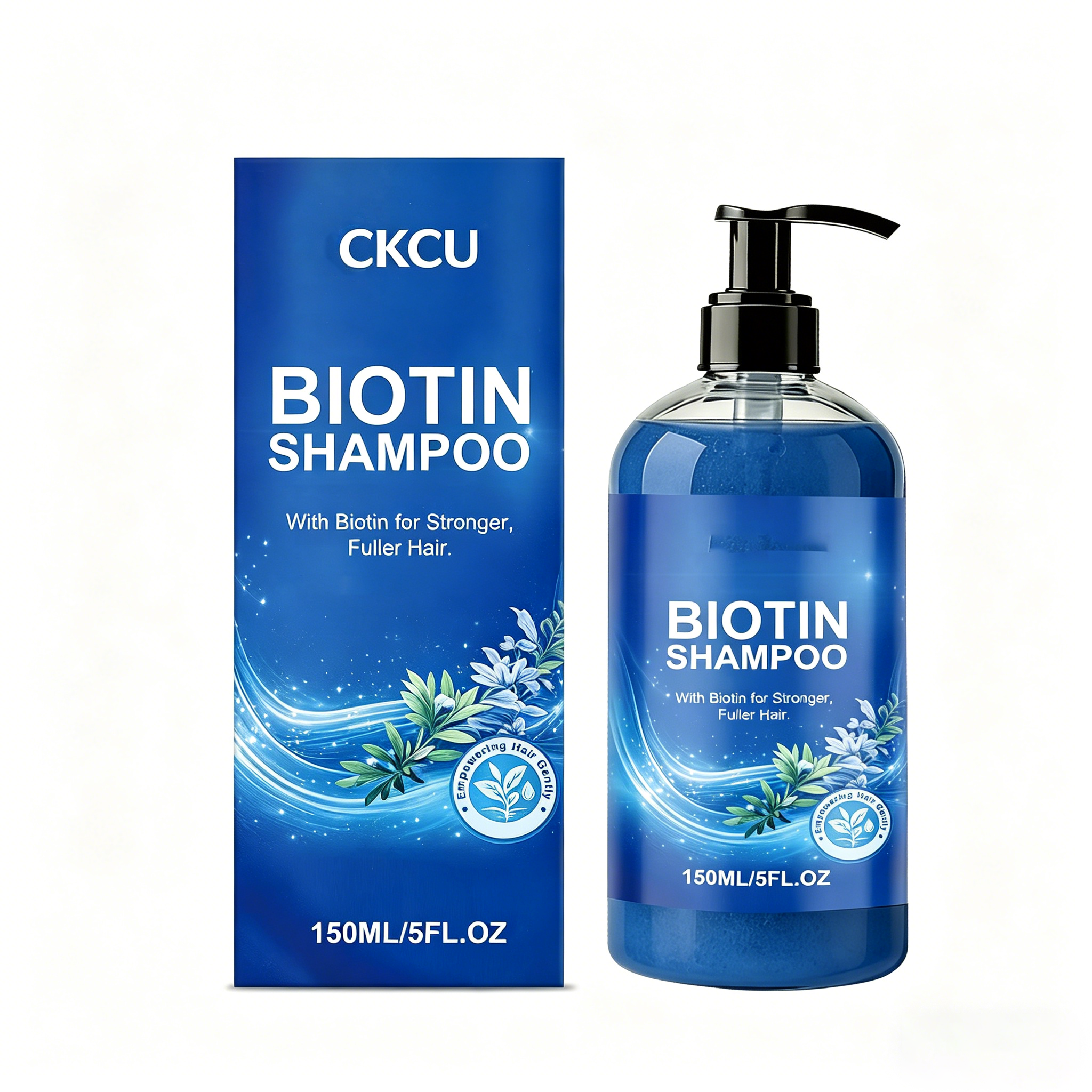 Biotin shampoo for daily cleaning, with soft, light, elegant, refreshing and fluffy hair