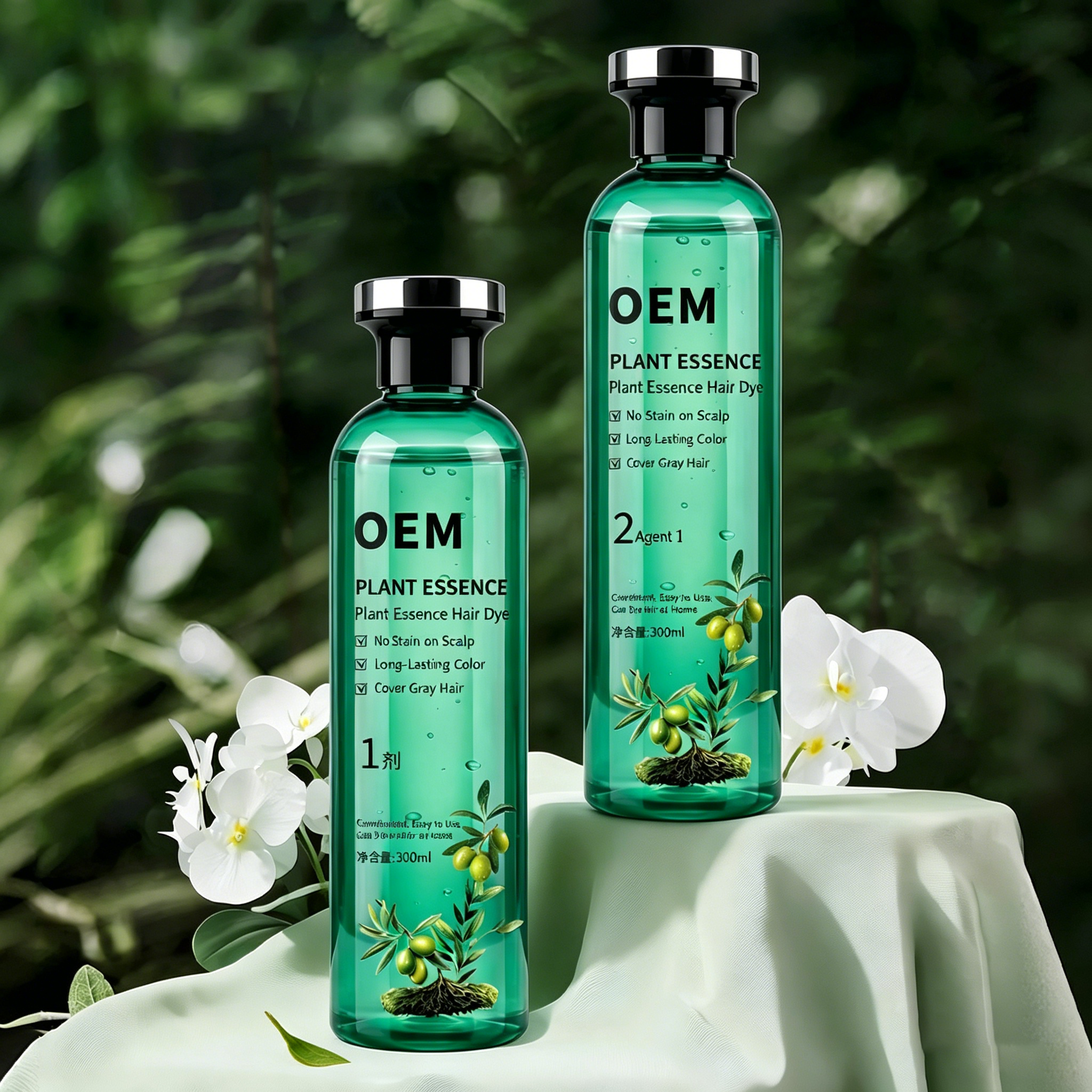 Dual agent plant essence hair dye 300mlX2