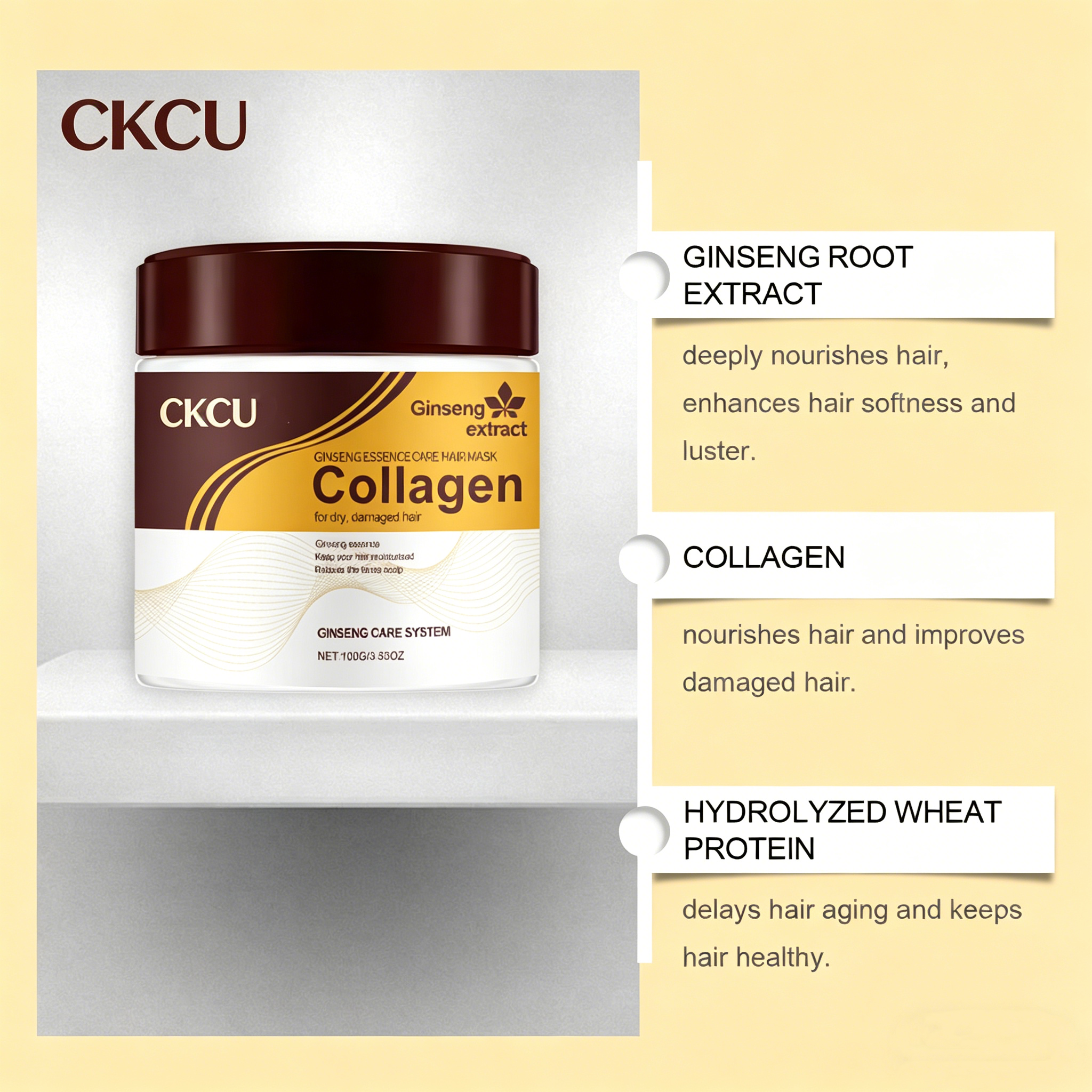 Moroccan Nut Oil Hair Mask Collagen Moisturizing and Easy to Absorb Improving Hair Hairiness