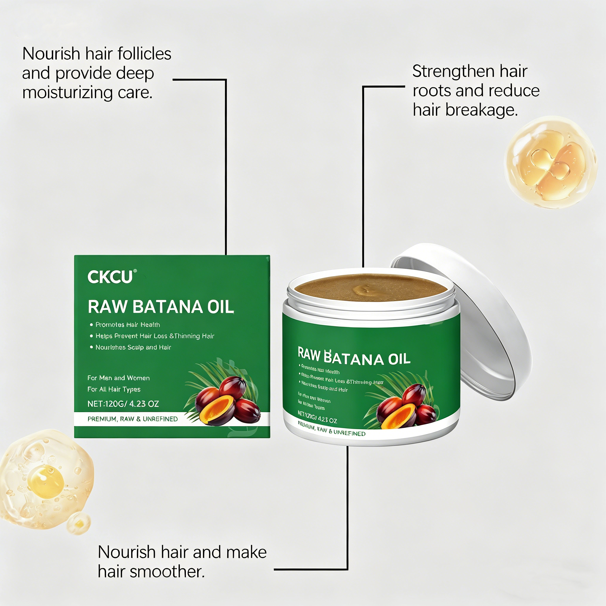 Nourishing, moisturizing, and smoothing hair, improving frizz and smoothing hair care cream