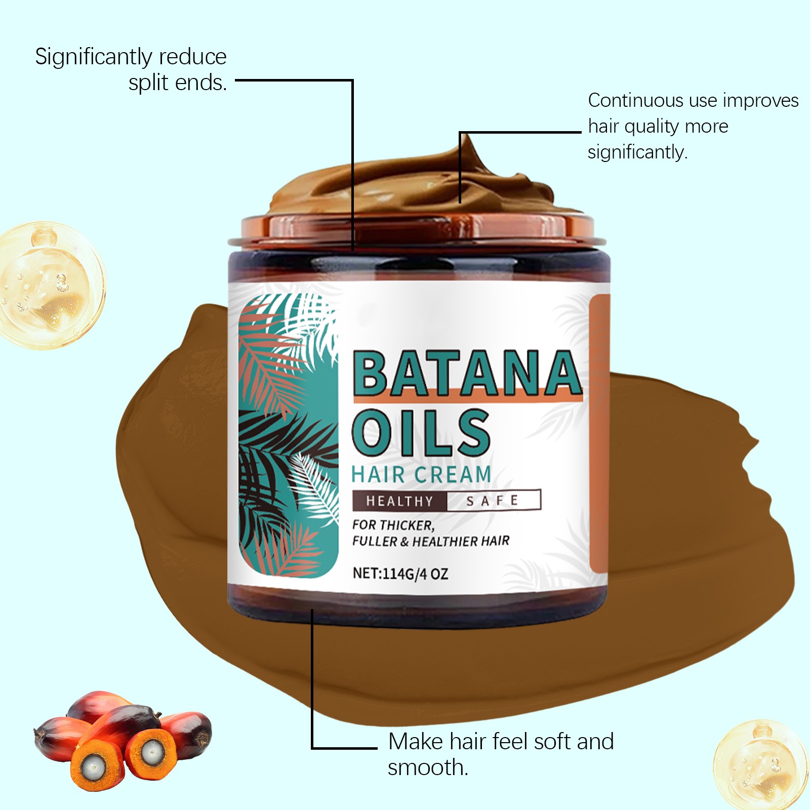 Gentle moisturizing and nourishing hair to improve hair quality, plump and smooth hair care
