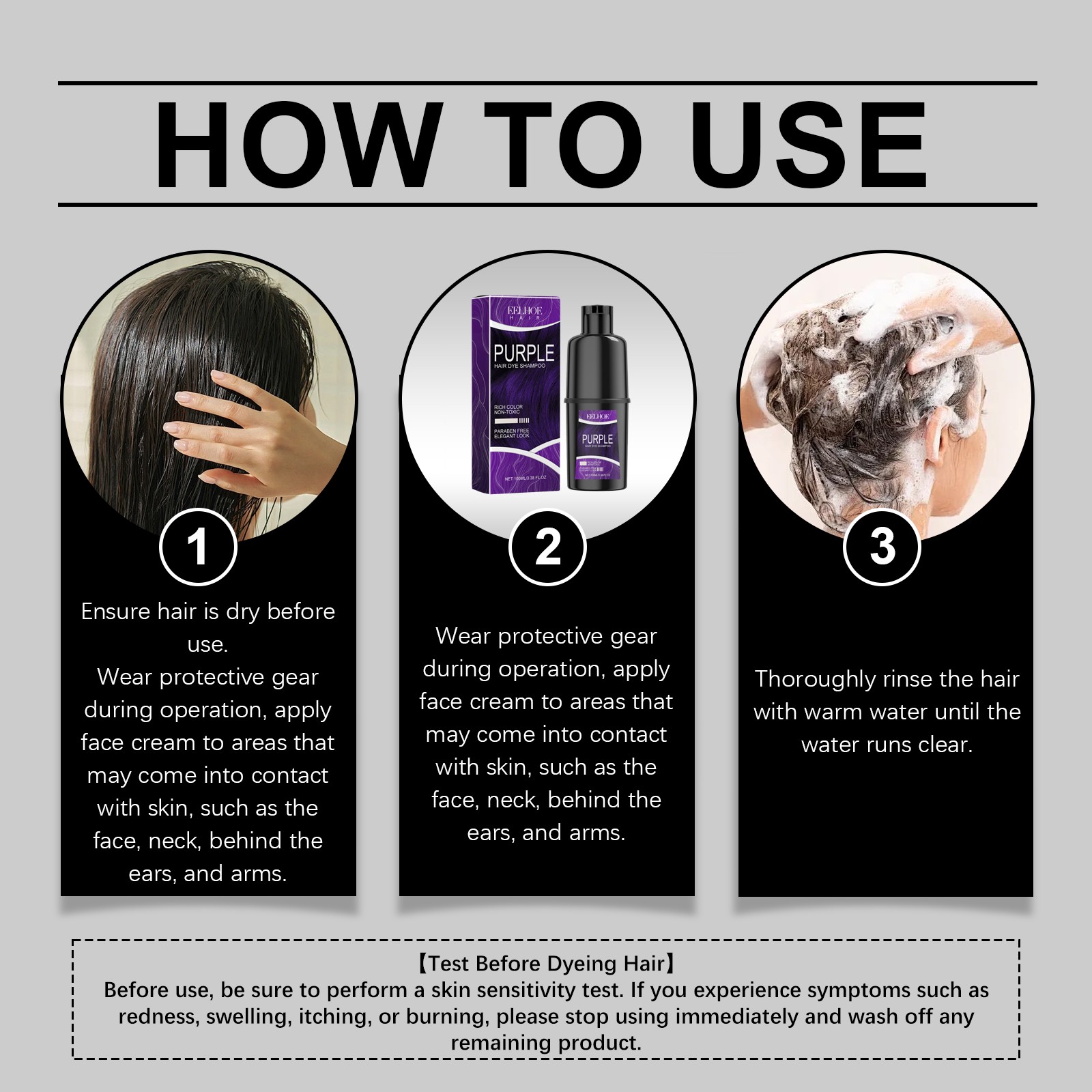 Hairdressing and hair dyeing shampoo Herbal essence plant extracts maintain lasting color and healthy hair dyeing