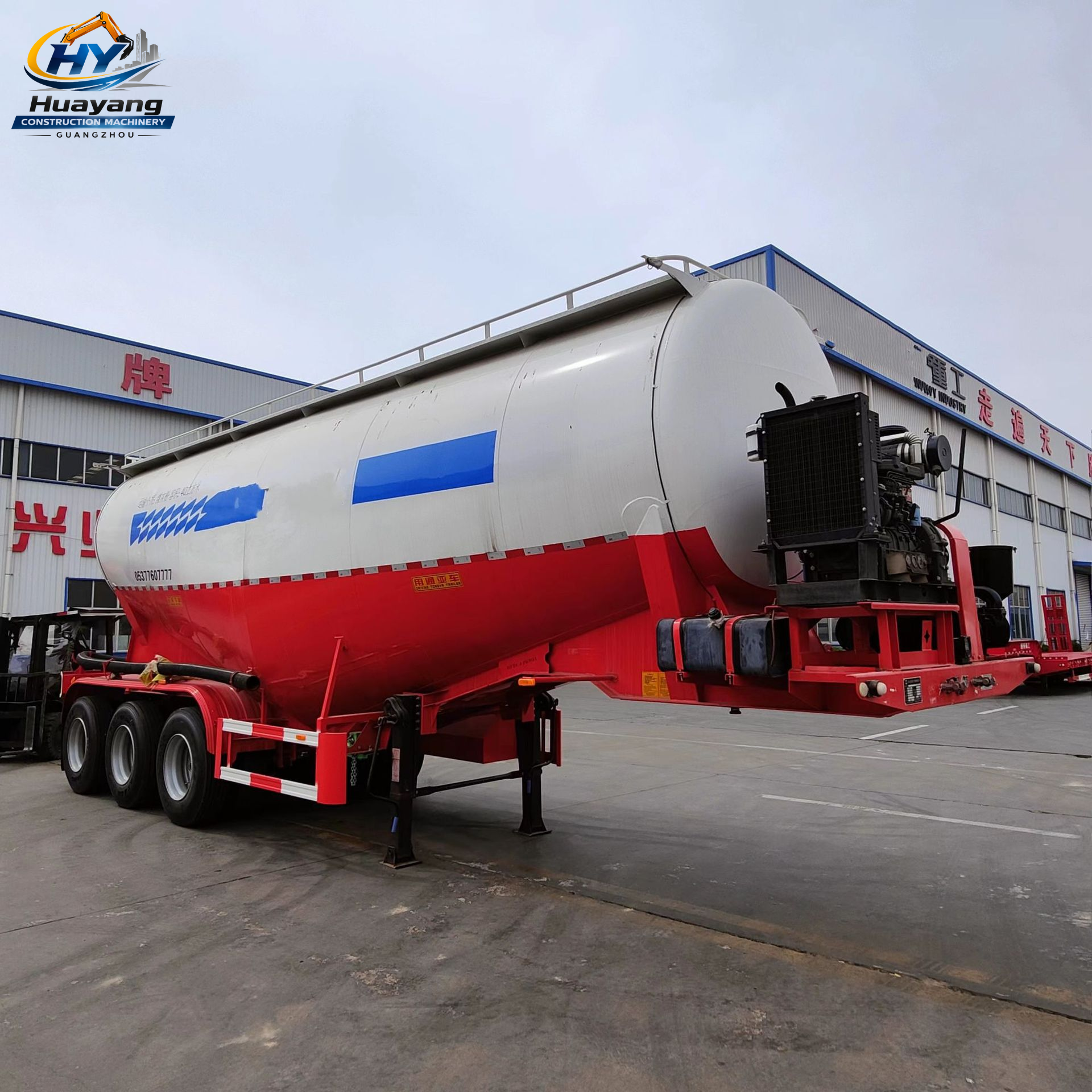 W Shape 60CBM Bulk Cement Tanker