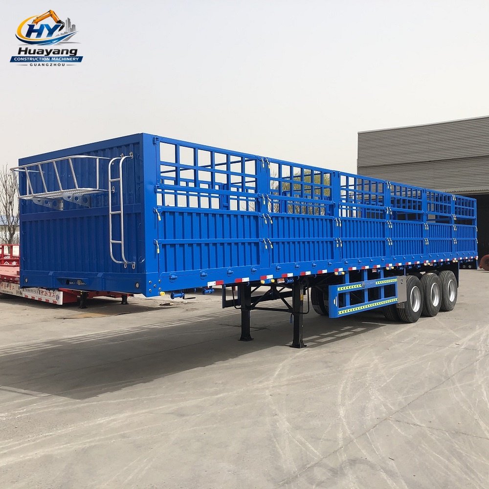 Fence Semi Trailer 60 Tons Cargo Transport Trailers