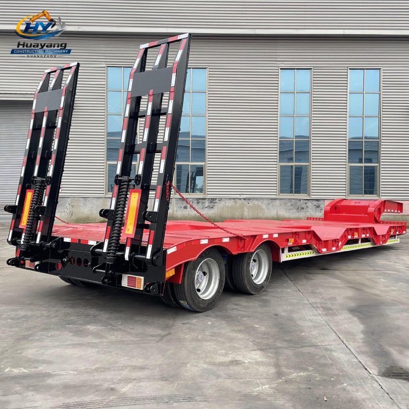 2 Axle 50 Ton Low Bed Semi Trailer