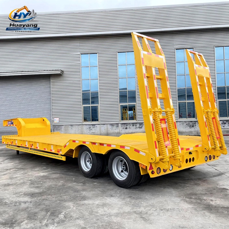 2 Axle 50 Ton Low Bed Semi Trailer