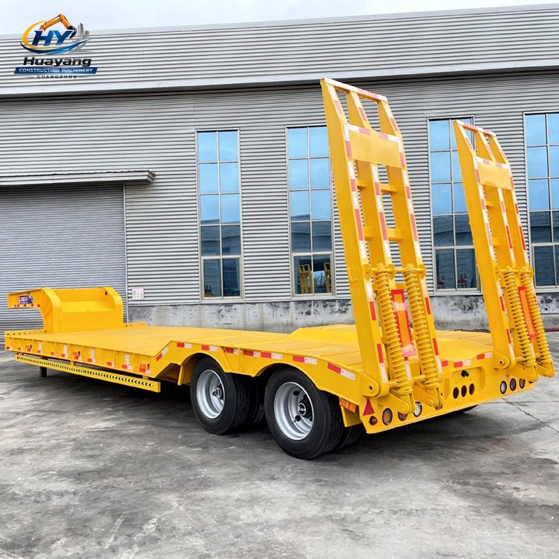 2 Axle 50 Ton Low Bed Semi Trailer