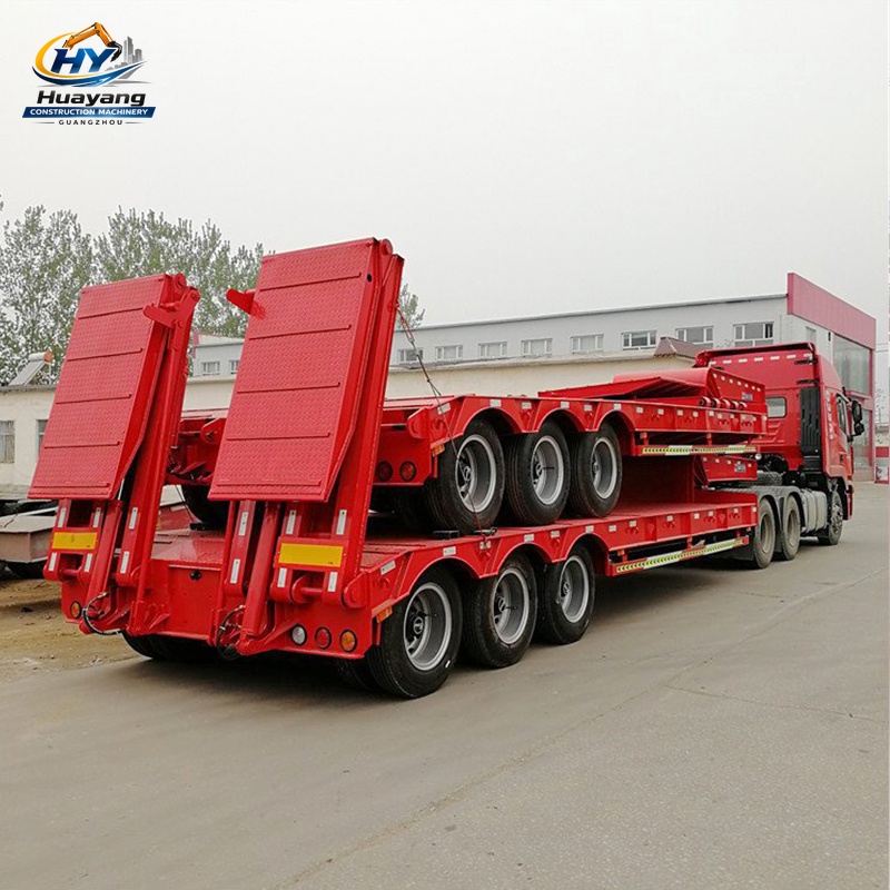 Previous Next 3 Axle 60 Tons Low Bed Semi-Trailer